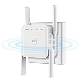 WLAN Verstärker WLAN Repeater 1200Mbit/s WiFi Repeater mit AP Modus/Repeater/Router, 5GHz/867Mbit/s 2,4GHz/300Mbit/s, Kompatibel zu Allen WLAN G