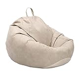 LOVIVER Stilvolle Sitzsack-Stuhl-Abdeckung Kinder Erwachsene Organisieren von Kuscheltieren Weiche Stofftier-Aufbewahrung Stilvolle - WEIß