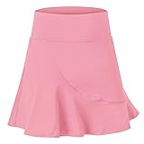 Damen Sport Hosen Rock 2 in1 Sport Leggings mit Rock Dehnbar Tennis-Skorts Athletic Hosenrock Laufenrock Stretch-Leggings Tennis Golf Röckenshorts Tennis Rock