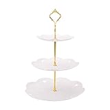 zedela Etagere 3 Stöckig für Cupcake, Käseplatte Cupcake Dessert Ständer, Etagere bausatz Stange, Metallstab Kuchenständer, Keks Servierständer, Party Hochzeit Deko T