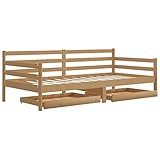 vidaXL Tagesbett mit Schubladen Honigbraun 90x200 cm M
