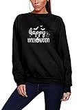 HotScamp Happy Halloween – Sweatshirt für Jugendliche und Damen, Schwarz , 32
