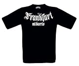 Mi Barrio La Familia Frankfurt, Kinder T-Shirt in der Mode Farbe Schwarz mit weißer Schrift (86-92)