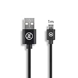 Wicked Chili MicroUSB Ladekabel kompatibel mit Amazon Kindle eBook Reader und Fire Tablet Oasis, Paperwhite, Voyager, Fire HD, Fire HDX, Touch, Keyboard und DX (100cm) schw