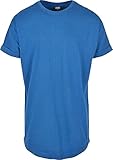 Urban Classics Herren Long Shaped Turnup Tee T-Shirt, Sporty Blue, XXL