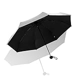 Titan-Silber Sonnenschutz, kompakter faltbarer Regenschirm, leicht, Mini, winddicht, regenfest, für R