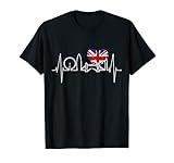 London Skyline Herzschlag UK Flagge London Fans Herz London T-S