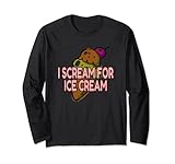 I Scream for Ice Cream Lustig Buntes Sommer Design Geschenk Lang
