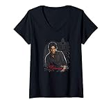 Damen Vampire Diaries Damon T-Shirt mit V