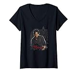 Damen Vampire Diaries Damon T-Shirt mit V