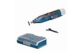 Bosch Professional 12V System Akku Rotationswerkzeug GRO 12V-35 (ohne Akkus und Ladegerät, inkl. Schlüssel, Spannzange, Trennscheibe, Zubehör Box, L-BOXX-Einlage, im Karton)