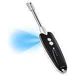 YiWeel Lichtbogen Feuerzeug mit LED-Licht, USB aufladbar Elektro lang Feuerzeug Letzte 300-fache Zündung für Küche/O