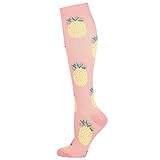 LFYYDS Damen Lange Strümpfe Outdoor Sport Lauf Kompressionsstrümpfe Süßer Druck Overknee Sportsocken für Frauen Witzige Niedlich Overknee Strümpfe Damen Kniestrümp