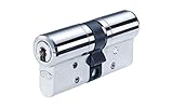 BKS Janus 46 Doppelzylinder mit Not- und Gefahrenfunktion 31/50 inkl. 5 Schlüssel - Hochsicherheits-Türzylinder - Sicherungskarte - Wendeschlüssel - inkl. Bohrschutz (Einzelschließung)