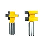 2 Stück 12 mm Schaft T-Nut Zapfenfräser Schnitzmesser Quadratische Zahnfräser Fräser-B