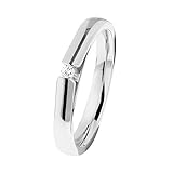 Ernstes Design Ring R507 Edelstahl Brillant 0,035 ct tw/si Weite 48-65 D