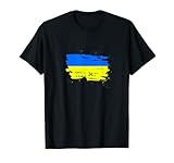Ukraine 2021 Retro Ukraine Flagge Fußball Fußball T-S