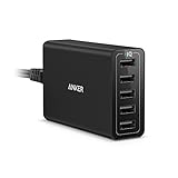 Anker PowerPort 40W 5-Port USB Ladegerät Multi-Port USB Ladegerät für iPhone 6/6 Plus, iPad Air 2 / Mini 3, Galaxy S6 / S6 Edge und weitere (Schwarz)