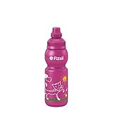 Fizzii Kinder- und Freizeittrinkflasche 330 ml (auslaufsicher bei Kohlensäure, schadstofffrei, spülmaschinenfest, Motiv: Katze)