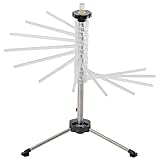 PAGILO Nudeltrockner für bis zu 2kg Nudeln, 14 ausziehbare Sprossen, integrierter Transportierstab, faltbar - Spaghetti-Trockner, Pasta-Trockner (Transparent)