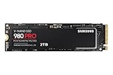 Samsung 980 PRO 2 TB PCIe 4.0 (bis zu 7.000 MB/s) NVMe M.2 (2280) Internes Solid State Drive (SSD) (MZ-V8P2T0BW)