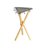 LMJ Dreieckiger Klapptisch-Eisen-Platten-Picknick-Grilltabelle tragbare multifunktionale Regal (Color : High Version)