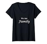 Damen Familientreffen - We Are Family T-Shirt mit V