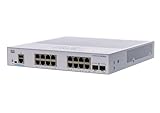 Cisco Business CBS350-16T-2G Managed Switch, 16 GE-Ports, 2 x 1G-SFP, Begrenzter Lebenszeitschutz (CBS350-16T-2G)