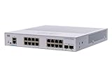 Cisco Business CBS350-16T-2G Managed Switch, 16 GE-Ports, 2 x 1G-SFP, Begrenzter Lebenszeitschutz (CBS350-16T-2G)