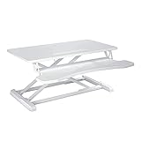 H-BEI Sit Stand Workstation Stehpult Konverter mit Tastaturablage für Dual Monitor Mount Ergonomisches höhenverstellbares Home O