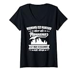 Damen Mannheimer Sprüche Mannemer Geschenk Mundart Perfekt T-Shirt mit V