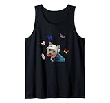 Yorkshire Terrier mit Schmetterlingen Tank Top