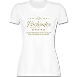 Küche - N°1 Küchenfee - Größte Glück für einen Mann ist der eigene Mann - XL - Weiß - T-Shirt - L191 - Tailliertes Tshirt für Damen und Frauen T-S