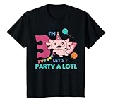 Kinder Axolotl Puns Let's Party A Lotl 3. Geburtstag T-S