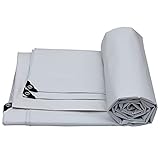 SYJH Pool Abdeckplane Winter-tarp-Cover mit Tüllen Kunststoffweißplane für Camping Dach Swimmingpool Bodenabdeckung Außenmöbel Dauerhafte Pool-Pads für Opentogen-Pool(Size:1×1m(3.28×3.28ft))