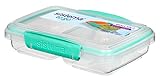 Sistema Split TO GO Lunchbox/Frischhaltedose, klein | 350 ml | Vorratsdose mit Fächern | BPA-frei | Grü
