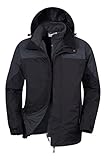 Mountain Warehouse Thunderstorm Wasserfeste 3 in 1 Herren Winterjacke, Warmer Fleecejacke, Regenjacke, Herrenjacke, Funktionsjacke, Allwetterjacke, Doppeljacke, Winter Grau Larg