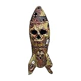 Mengove Kleine Atomspreng Kopf Dekor Skelett Die Handgemachte Harz Schädel Bombe Halloween Party Haunted Kopf Ornament Harz Statue Dekoration Graffiti Haunted House Haunted R