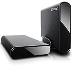 FANTEC DB-ALU3e Externes Festplattengehäuse (für den Einbau einer 8,89 cm (3,5 Zoll) SATA Festplatte, USB 3.0 Anschluss und eSATA Anschluss, Aluminium Gehäuse) schw