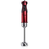 Arendo - Stabmixer 1000 Watt Edelstahl - vierflügeliges Messer - Pürierstab - Mixer - stufenlose Geschwindigkeitsregelung - Turbotaste - Abnehmbarer Mixfuß - GS-Zertifiziert - Rub