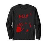 Halloween Zombie Kostüm blutige Hand Hemd Help Lang