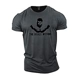 Gymtier Bodybuilding-T-Shirt für Herren – „Beast Within“ – Trainings-Top Gr. 3XL, g