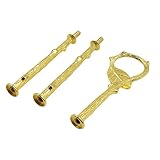 Etageren Stangen Set Etagere Metallstange - 3 Sets 3 Etagen Vintage Gold Stäbe LaubBausatz Stange für Hochzeitstorte Etagere für Hochzeitstorte Tortenständer Tortenhalter Torten (Gold)
