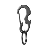 SHOPANTS Edelstahl-Multifunktionswerkzeug: Kompaktes und leichtes EDC-Metall-Multifunktionswerkzeug mit Hebelstange, Sechskantschlüssel, Flaschenöffner, Glasbrecher und Karab