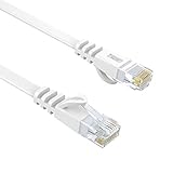 Ethernet-Kabel Cat6 RJ45 Gigabit LAN Netzwerkkabel Snagless Patch Internet Kabel Flaches weißes Kabel 250 MHz Computer Kabel High Speed 3m weiß