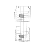 ZJN-JN Bücherregal Magazine Rack-Wand-Minimalist Zeitung Economy Magazine Doppel Anzeige Bücherregal Storage Rack A4 Messestand (Farbe: Weiß, Größe: Eine Größe)