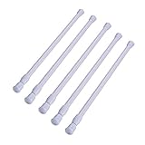 Yxhome 5-teilige Zugstangen für Vorhänge, verstellbare, erweiterbare Vorhangstangenlänge 30-50 cm (11,8 bis 19,6 Zoll) für Kleiderschrank, Bücherregal, B