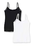 Amazon-Marke: IRIS & LILLY Damen Top Belk029m2, Mehrfarbig (White/Black), XL, Label: XL