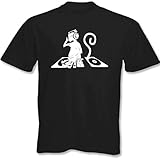 Dj T-Shirt Monkey Mens Funny Djing Decks Turntable Dance MusicBlack-XXL