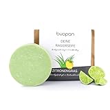 boopan® BIO Rasierseife Zitronengras handgefertigt in Deutschland - bio Rasierseife Damen & Herren - vegan, plastikfrei, natürlich - 60g (Zitronengras)